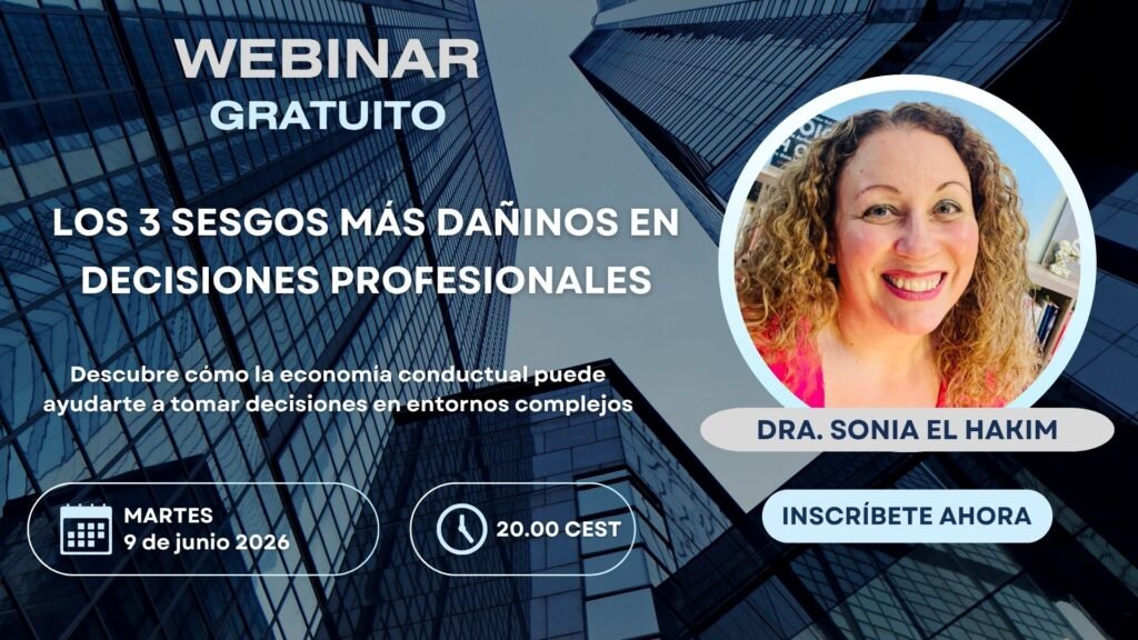 Webinar gratuito - Los 3 sesgos más dañitos en decisiones profesionales - 9 de junio de 2026